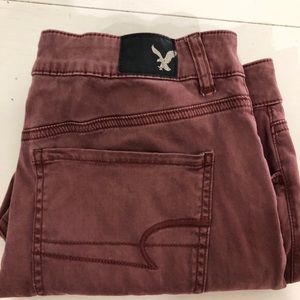 American Eagle Jeggings Jeans, burgundy, soft